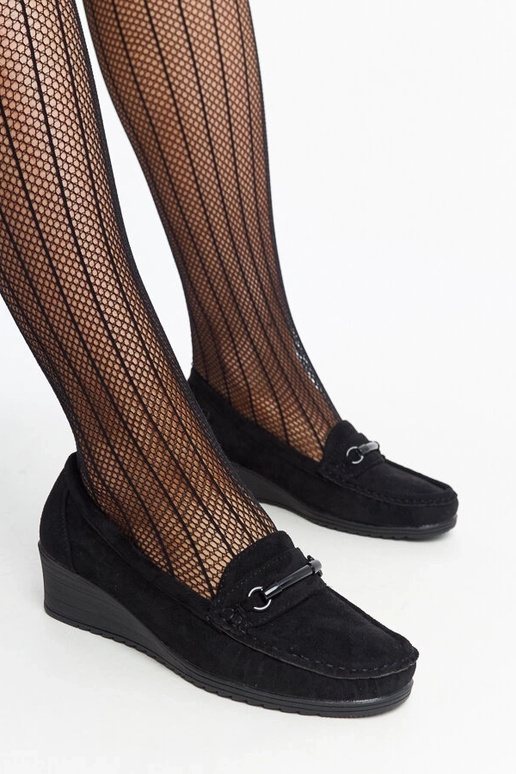 Mocassim preto plataforma da Amel