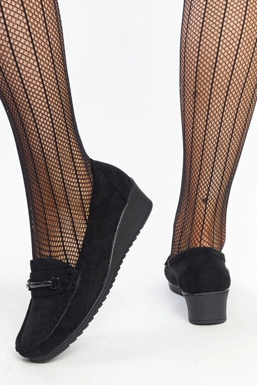 Mocassim preto plataforma da Amel