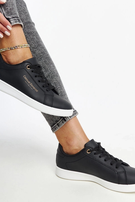 Tênis de couro ecológico Furat preto