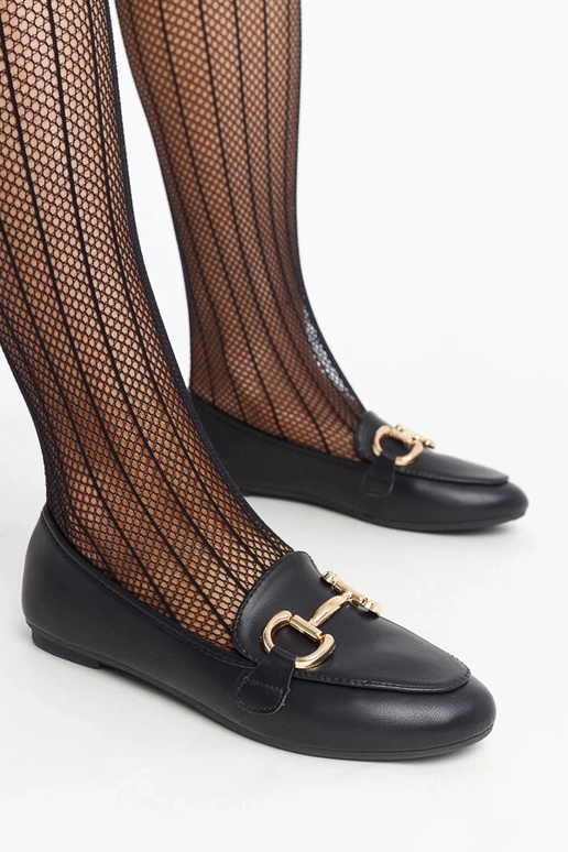 Mocassins pretos Tanja Buckle