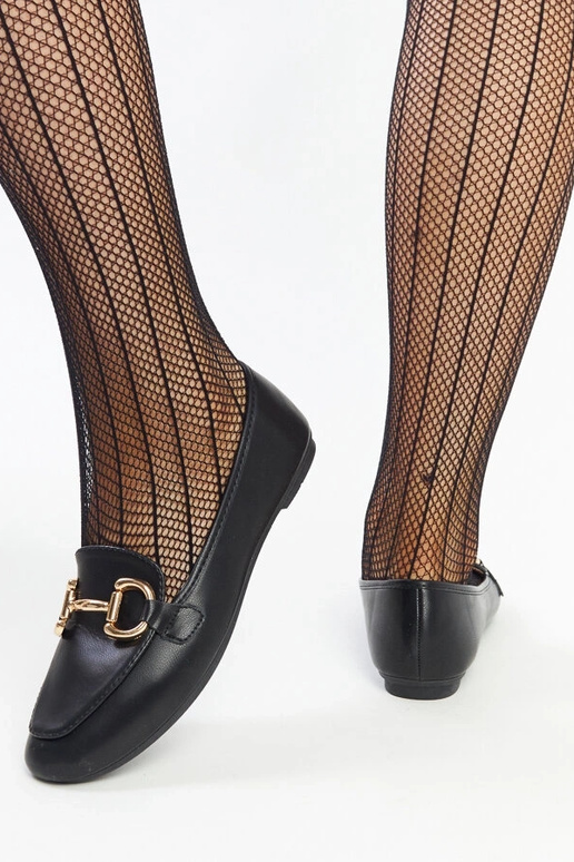 Mocassins pretos Tanja Buckle