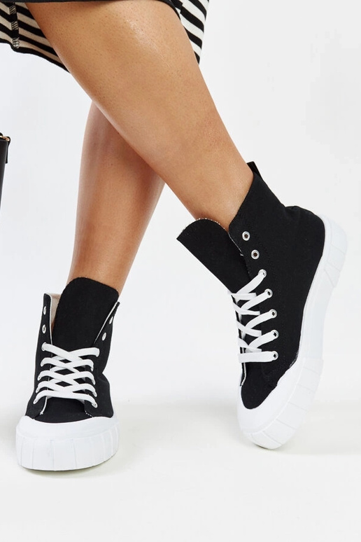 Tênis cano alto preto Vinka