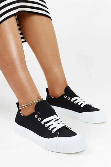 Tênis de tecido preto Eduard's