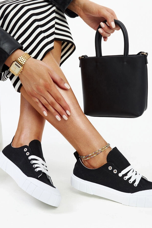 Tênis de tecido preto Eduard's