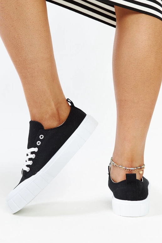 Tênis de tecido preto Eduard's