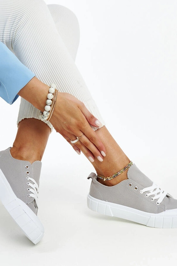 Tênis de tecido cinza Eduard 2