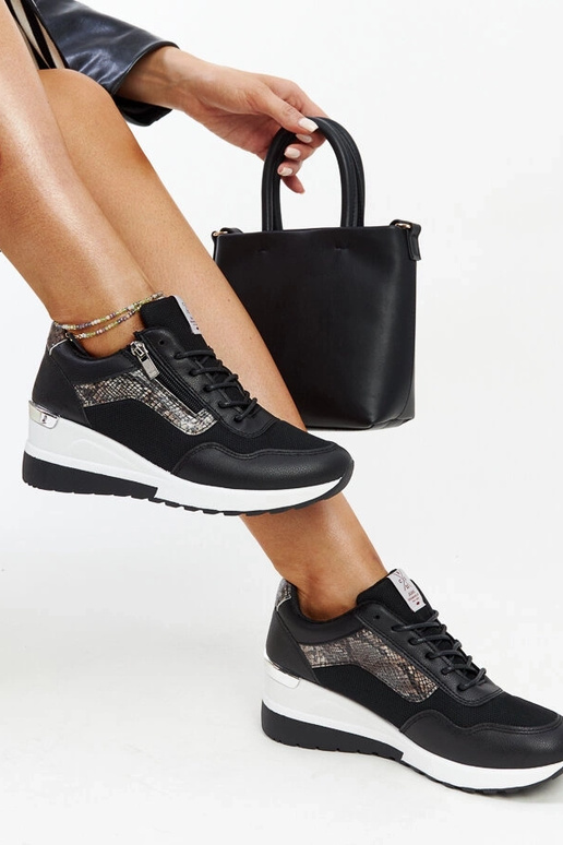 Tênis plataforma feminino preto CROSS...