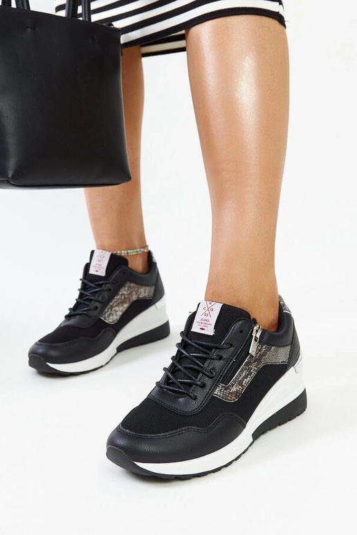 Tênis plataforma feminino preto CROSS...