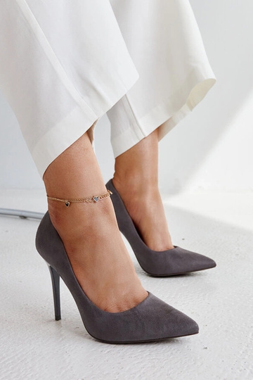 Saltos altos cinza escuro...