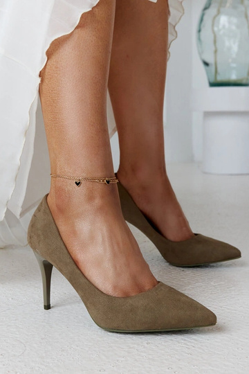 Salto verde com palmilha de...