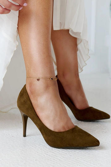 Szpilhas verde escuras com...