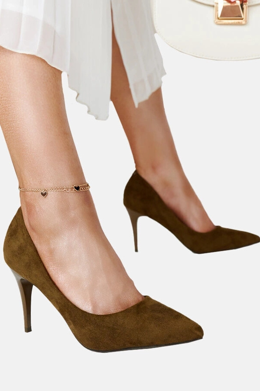 Szpilhas verde escuras com palmilha...