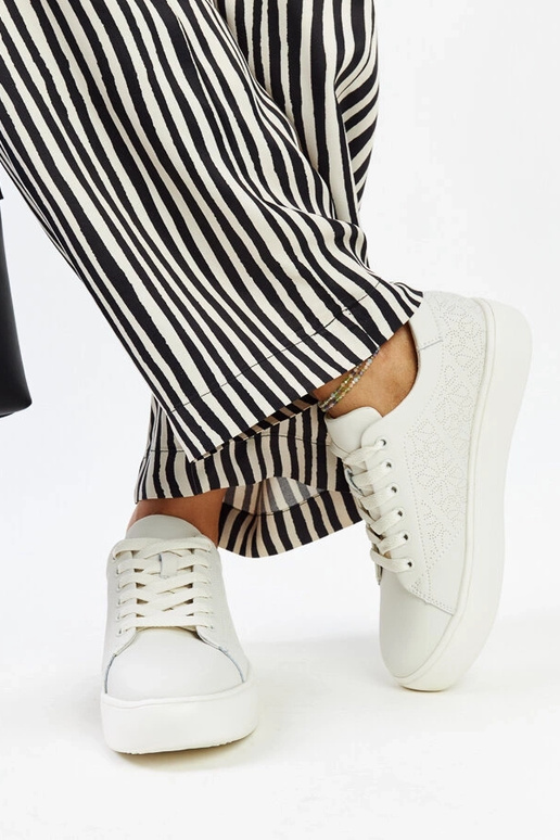 Tênis de couro bege Sireen