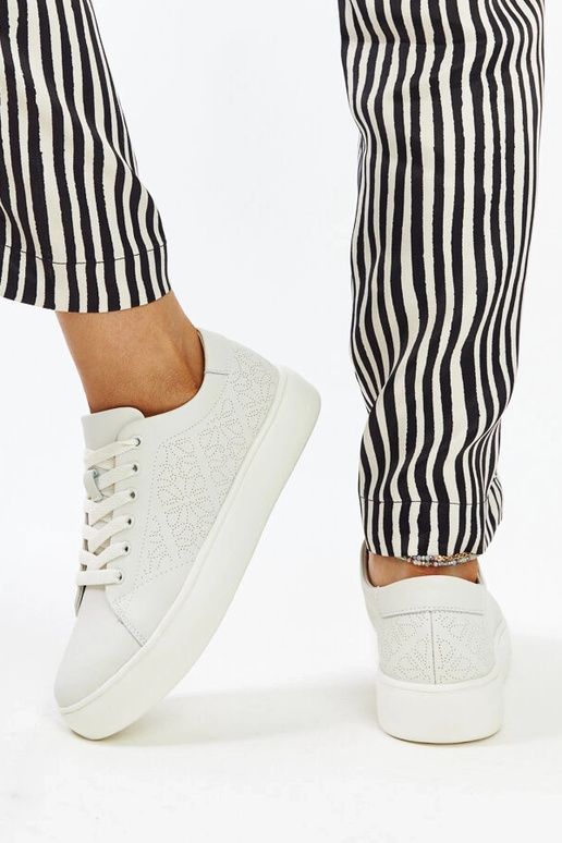 Tênis de couro bege Sireen