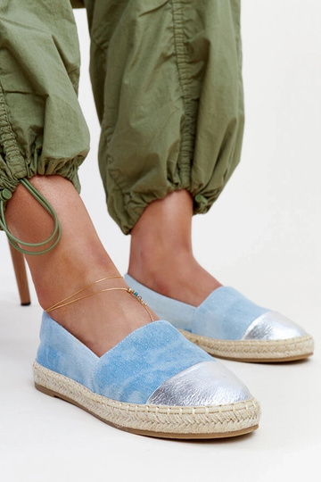 Alpargatas Surana Azul e Prata Glitter