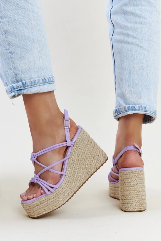 Sandálias de salto alto roxas Mara