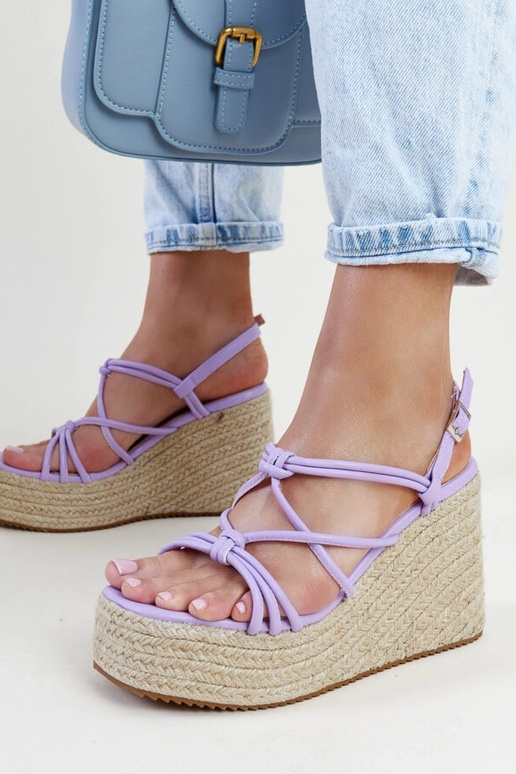 Sandálias de salto alto roxas Mara