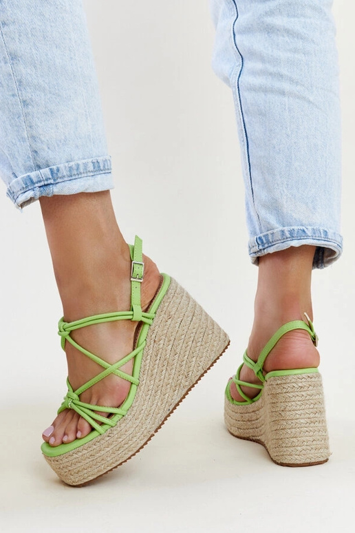 Sandálias plataforma Mara verde