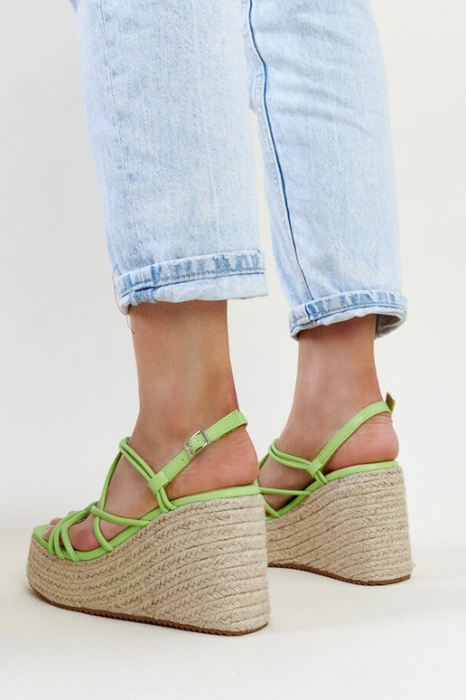 Sandálias plataforma Mara verde