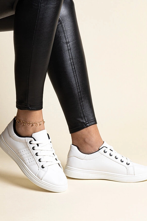 Tênis branco couro ecológico Cathleen...