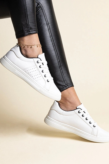 Tênis branco couro... 2