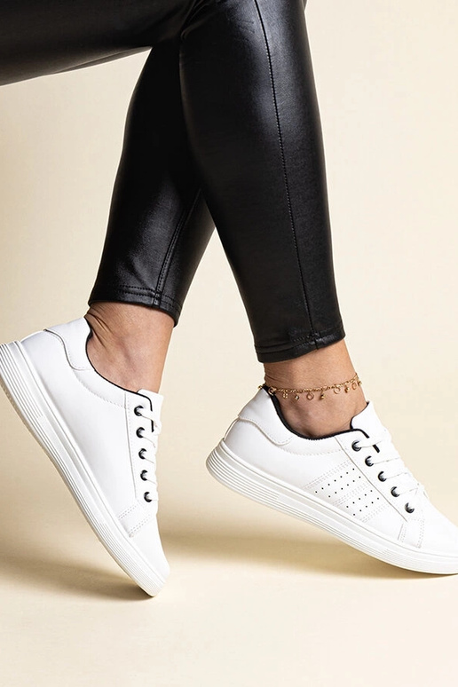 Tênis branco couro ecológico Cathleen...