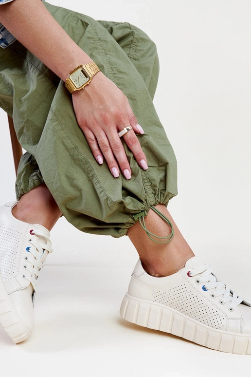 Tênis bege em couro Zvonka