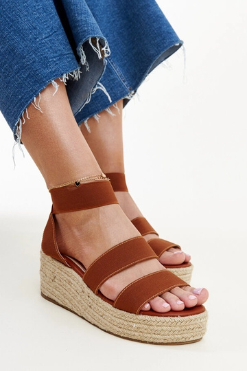 Sandálias Minna Wedge Marrom 2