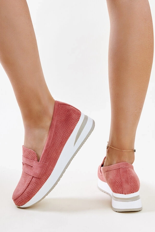 Sapatos Muna rosa perfurados