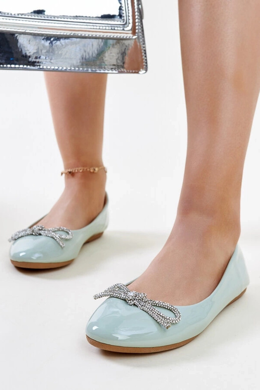 Sapatilhas de couro envernizado verde...