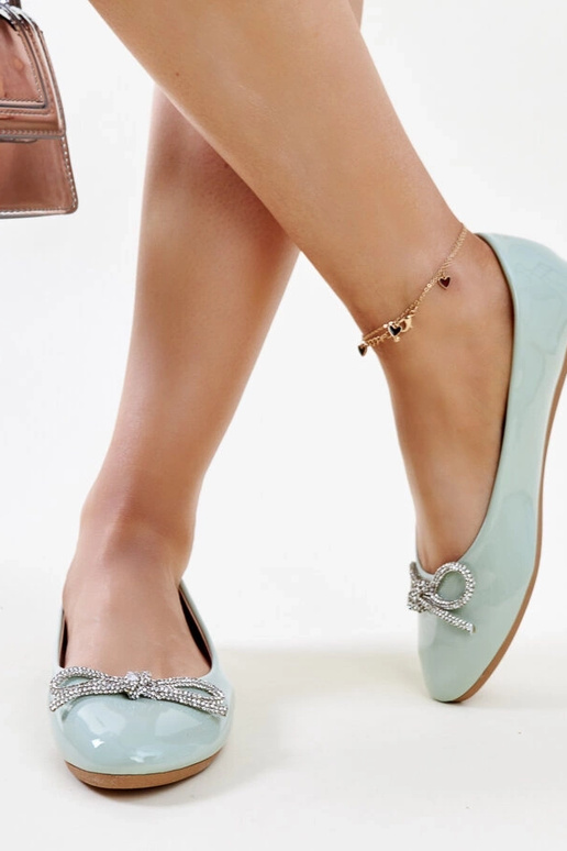 Sapatilhas de couro envernizado verde...