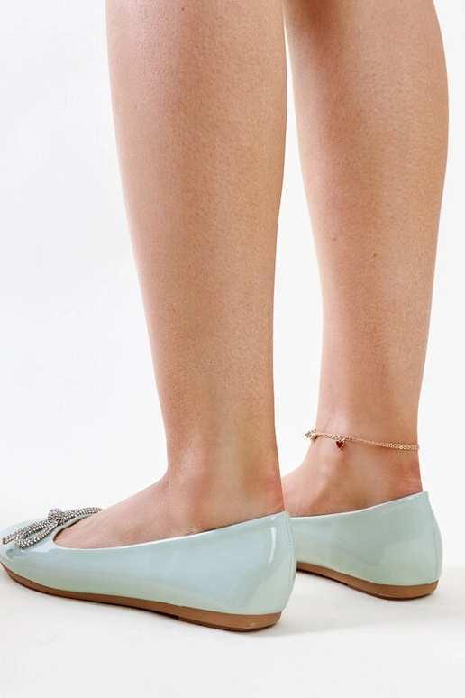 Sapatilhas de couro envernizado verde...