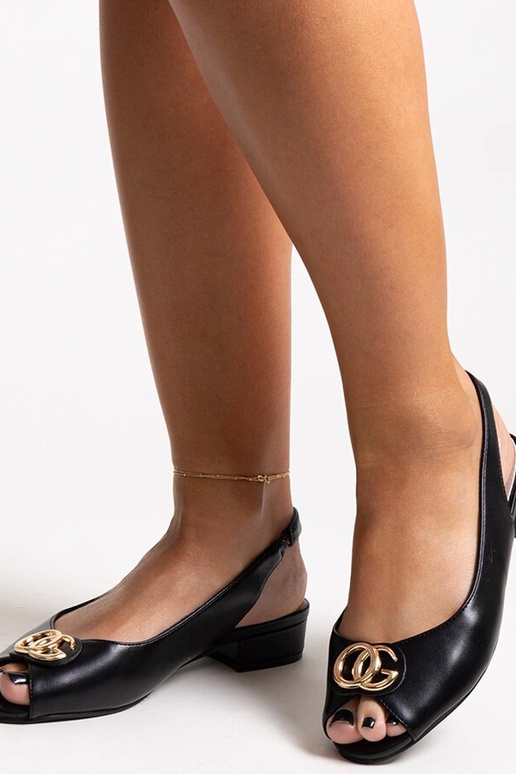 Sandálias de salto grosso com...