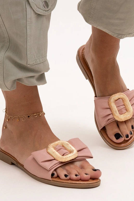Slides de fivela Limera rosa Slides de fivela Limera rosa