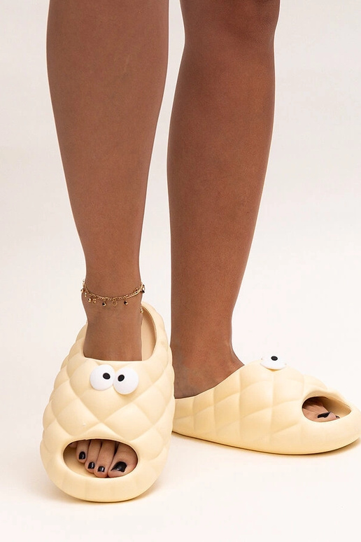 Chinelos de espuma bege com olhos Gorges Chinelos de espuma bege com olhos Gorges