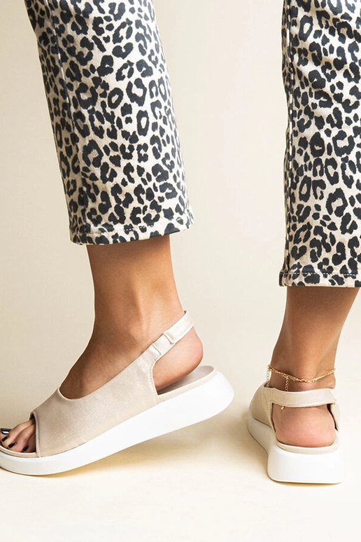 Sandálias Taylaka Gold Glitter Slip-On