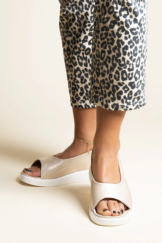 Sandálias Taylaka Gold Glitter Slip-On