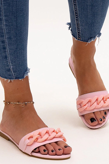 Chinelos Aliyan Pink Matte Chain 2