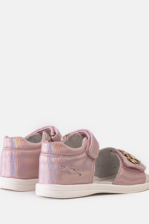 Sandália infantil rosa com palmilha... Sandália infantil rosa com palmilha...