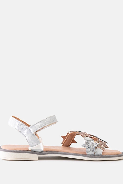 Sandália infantil Charisa cinza com... Sandália infantil Charisa cinza com...