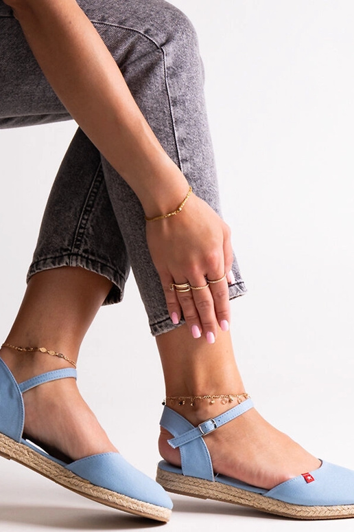 Espadrilles azuis com calcanhar...