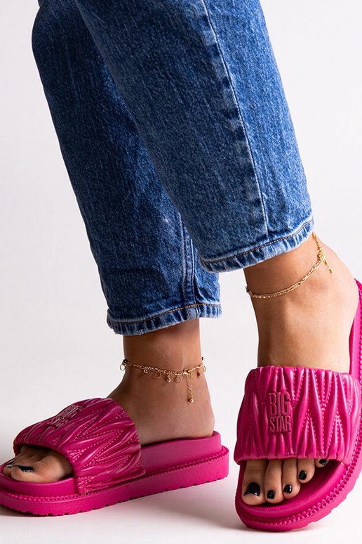 Chinelo com babados Pink Big Star... Chinelo com babados Pink Big Star...