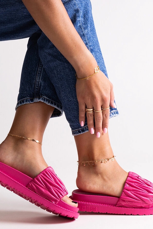 Chinelo com babados Pink Big Star... Chinelo com babados Pink Big Star...
