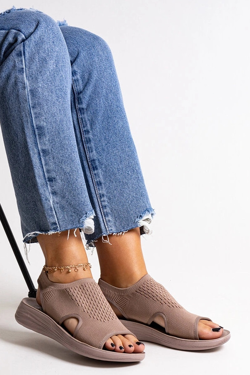 Sandália plataforma marrom Rawia