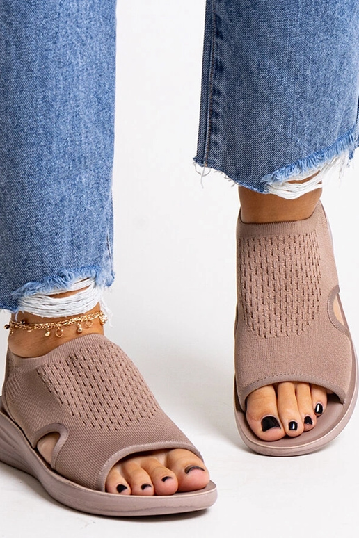 Sandália plataforma marrom Rawia