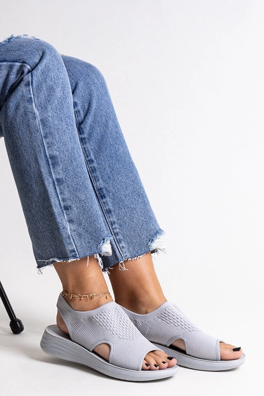 Sandália plataforma cinza Rawia