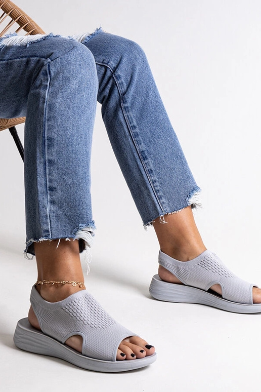 Sandália plataforma cinza Rawia