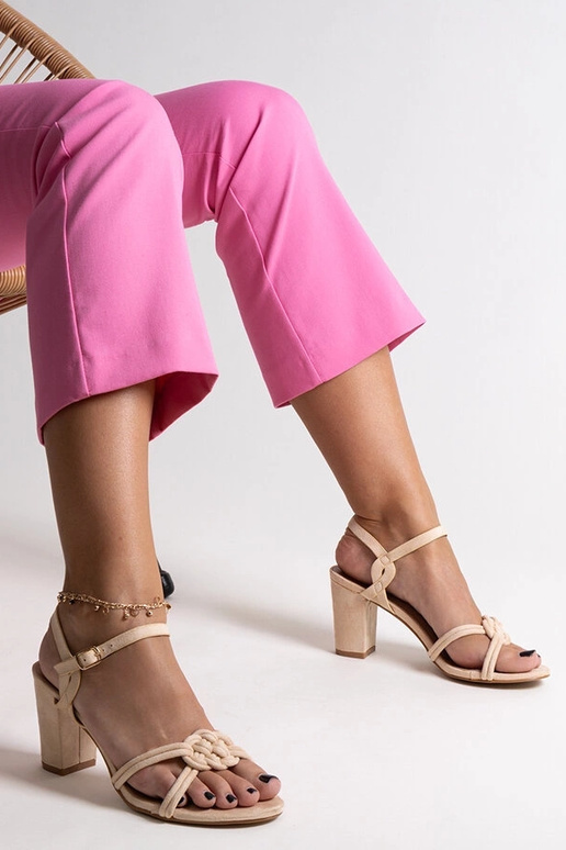 Sandálias de salto alto Shama bege