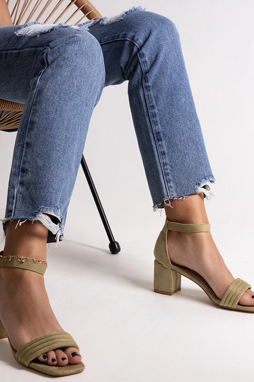 Sandálias de salto baixo Johara verde