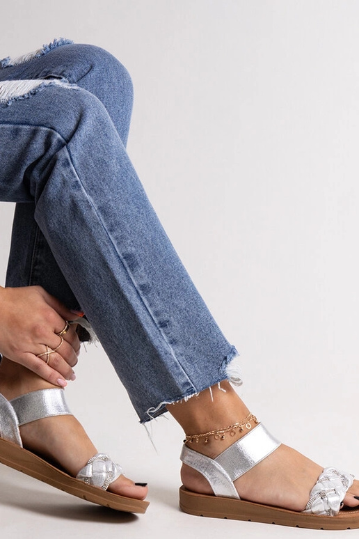 Sandálias Aldona prateadas